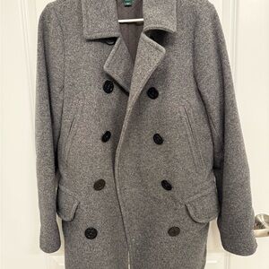 J. Crew Men's Charcoal Pea Coat